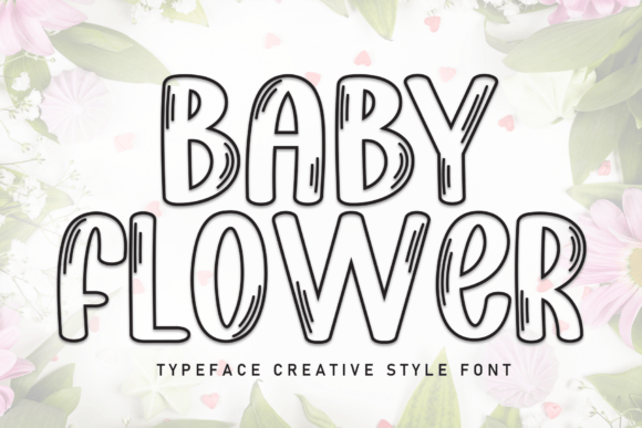 Baby Flower Font for Creative Projects