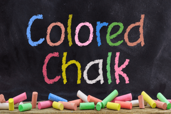 Colored Chalk Font for Web Design
