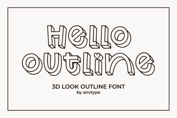 Hello Outline Font