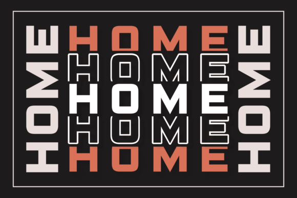 Home Stacked Style Font