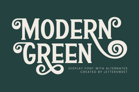 Modern Green Font for Web Design