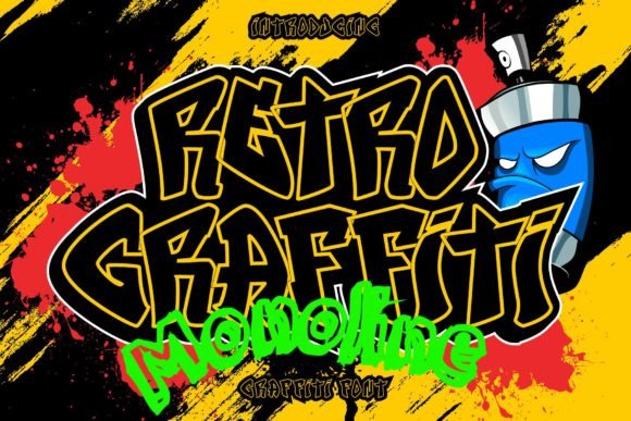 Retro Graffiti Monoline Font