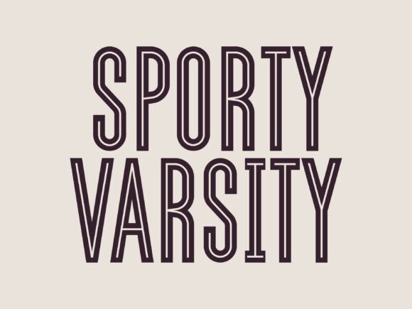 Sporty Varsity Font for Creative Projects