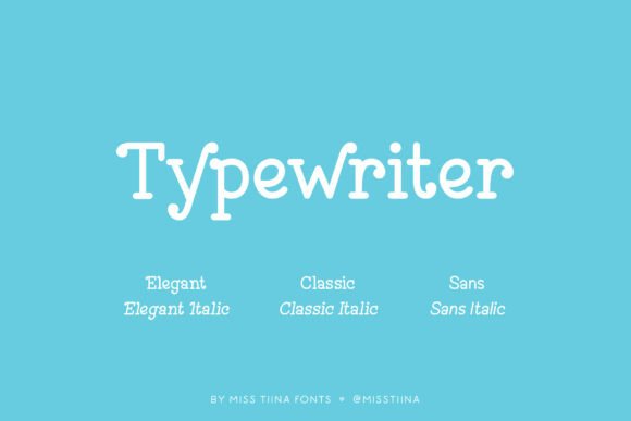 Typewriter Font for Creative Projects